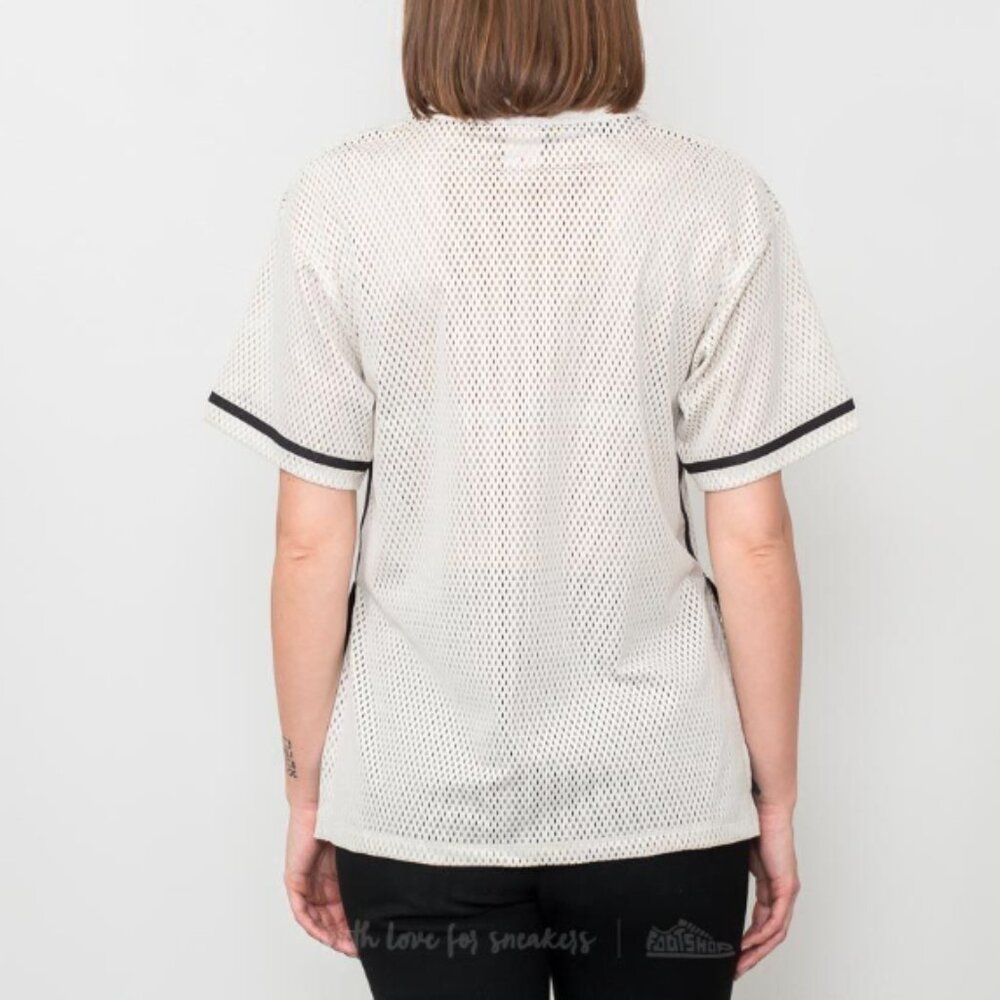Nike Sportswear Mesh Jersey Top Light Bone Black | Style 893673-072 | Size Small - Picture 6 of 16